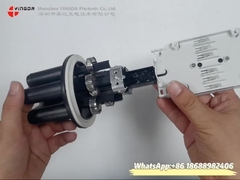 24 lõi Mini FTTH Dome Đóng cửa mối nối sợi quang 1 Hình bầu dục 3 cổng tròn Heatshrink Seal