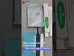 Cáp quang FTTH One Click LC MU Connector 1.25mm Cleaner Loại bút làm sạch Màu xanh CE ROHS