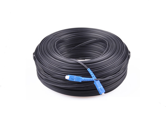 Mua FTTH Hình 8 Dây cáp quang dạng sợi quang Đầu nối SC 200M Đen 2.0 * 3.0mm sản xuất trực tuyến