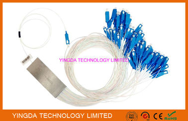 Mua Bộ chia sợi quang FTTH không khối SC / APC 1x16 Bộ chia PLC Chế độ đơn 900um LSZH sản xuất trực tuyến