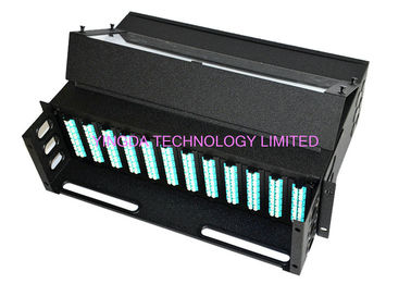 Mua 96 Lõi 1U Bảng vá MPO Bao vây 4 vịnh Rộng 24 cổng LC Mô-đun băng MPO sản xuất trực tuyến