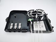 IP65 Fiber Optic Splitter Box 3In 8Out Optical Distribution Box Outdoor 1*8 Black Uncut Drop Cable Port