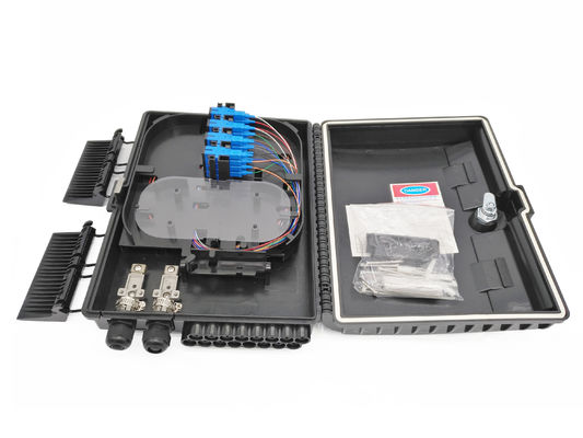 Mua FTTH Outdoor IP65 Hộp chia cáp quang cực gắn cho cáp thả 2x3mm Đen SC sản xuất trực tuyến