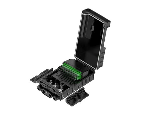 Mua Nhà máy sợi quang NAP Caja De Terminal 36 lõi Ftth Fiber Optic Splitter Box FAT Đen ABS PC sản xuất trực tuyến
