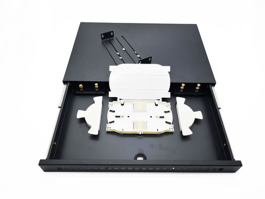 Mua Loại ngăn kéo trượt Phân đồ cọc sợi quang 19 inch Vật liệu kim loại cho dây dẫn đầu cuối sản xuất trực tuyến