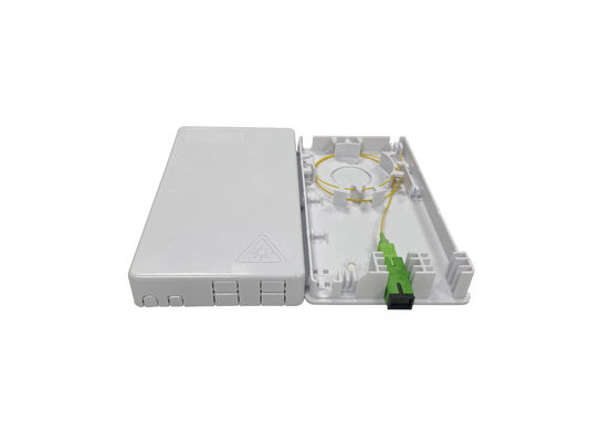 Mua 4 cổng SC hộp kết thúc sợi quang ABS cho cáp thả phẳng Mid Span Wall Outlet sản xuất trực tuyến