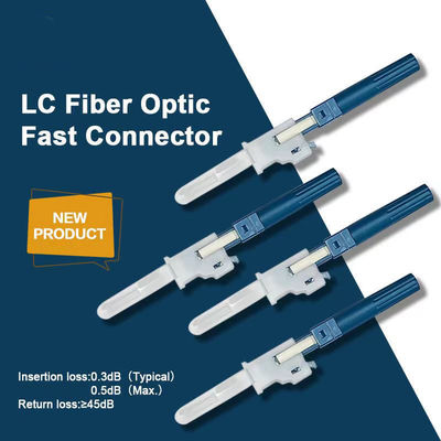 Mua LC Fast Connector Field Installable Connector SM 2 * 1.6mm Cáp rơi phẳng màu xanh sản xuất trực tuyến
