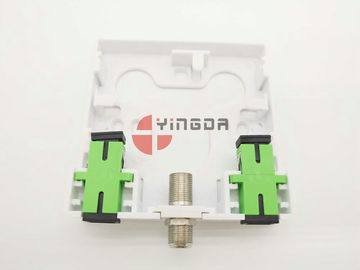 Mua 2 Cổng Socket Panel cho SC Fiber Adapter Cáp quang Tủ Bếp Trắng ABS FTTH Wall Mount sản xuất trực tuyến