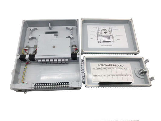 Mua 16 cổng FTTH 1 * 8 PLC Splitter hộp phân phối quang học IP65 Indonesia Telecom 2 cửa Xám sản xuất trực tuyến