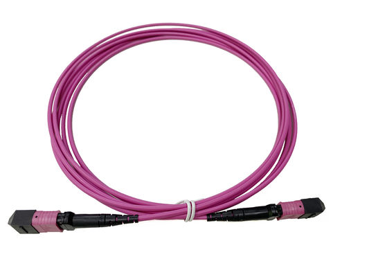 Mua 12 lõi OM4 Sợi quang MTP MPO Cable Patch Cord cho trung tâm dữ liệu hiệu suất mạng tối ưu sản xuất trực tuyến