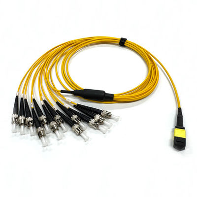 Mua Mất thấp 0,35dB 12 lõi MPO Connector To ST MPO Jumper Type B cho hệ thống truyền thông sợi quang sản xuất trực tuyến