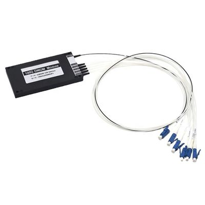 Mua Bộ ghép/tách DWDM 1x5 100GHz AWG 40 Kênh C-Band với Mô-đun Hộp ABS Plastic Sợi Đơn LC/UPC sản xuất trực tuyến