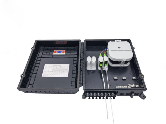 Mua 16Ports Outdoor Optical Distribution Box Black With Sc Adapters Plate For  2x3mm Flat Drop Cable Outlets PC ABS Material sản xuất trực tuyến
