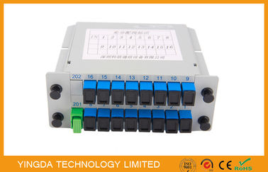 Mua 1260 - 1650 Nm Lgx 1 * 16 Đa kênh quang PLC Splitter 1 x 16 2 Slot sản xuất trực tuyến
