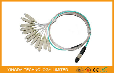 Mua OM3 10G MTP MPO Cáp 7.8mm Ferrule SC 900um, Đa sợi quang Pigtails sản xuất trực tuyến
