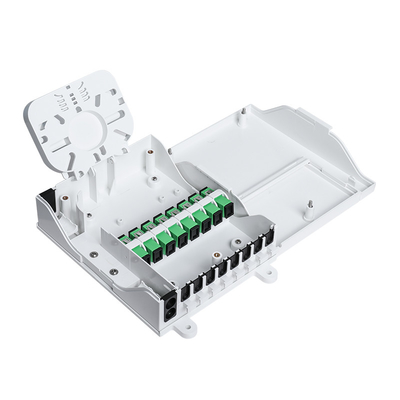 Mua Hộp kết nối quang trong nhà NAP với bộ ghép nối 1x8 màu trắng Các kết nối FTTH SC / UPC trắng sản xuất trực tuyến