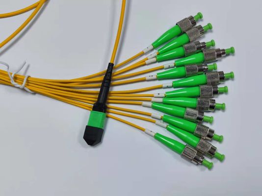 12 Cáp MPO MTP MTP với APC Nam đến FC APC Fanout Patch Cord cho các ứng dụng mật độ cao