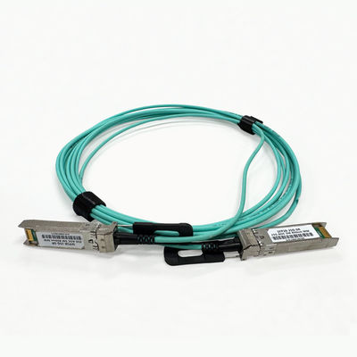 Cáp AOC 25G SFP28 đến SFP28 truyền 5m, OM3 300 aqua 850nm với kéo màu đen