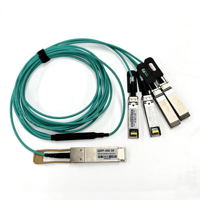 850nm 40G QSFP+ đến 4 X 10G SFP+ AOC Cáp quang hoạt động 5m OM3 8cores Module Sfp To Sfp Cable