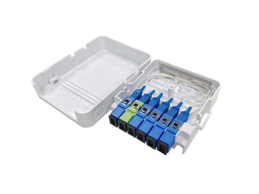 Hộp đấu nối quang có bộ chia 1X5 cho FTTH gắn tường trong nhà và ngoài trời