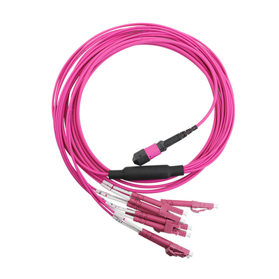 Dây nhảy MPO MPO-LC MPO/MTP sang 6 x LC UPC Duplex 12 Sợi OM4 MM Loại A Breakout Dây nhảy 5 mét 10 mét