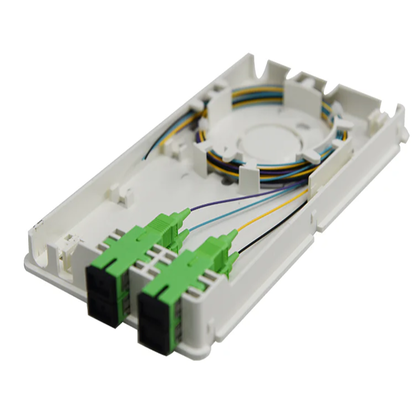 Hộp đầu cuối FTTH 4 lõi sợi đơn bằng nhựa ABS gắn tường hộp đấu cuối cáp quang