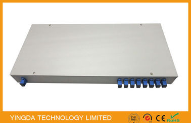 ODM Fiber Optic PLC Splitter Trong 19 inch Rack Patch Panel 1u Sc / Apc Kết thúc Rack Mount